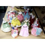 Collection of Royal Doulton Figurines, including Penelope HN1901, Lady Charmian HN1948,