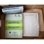 One large volume of 'Spotlight', A-K actors 1970s edition, and a very rare 1943 edition of