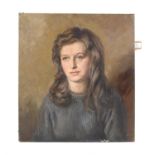 R. Lewis (British, twentieth century), 'Bradshaw's Daughter', portrait of a woman. Oil on canvas.