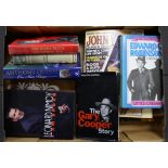 Set of books on film actors and actresses (biographies, autobiographies, etc). (1 box)