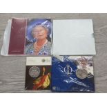 ROYAL MINT UK £5 UNCIRCULATED COIN PACKS COMPRISING 2000 QUEEN MOTHER 2007 WEDDING 2010 MONARCHY