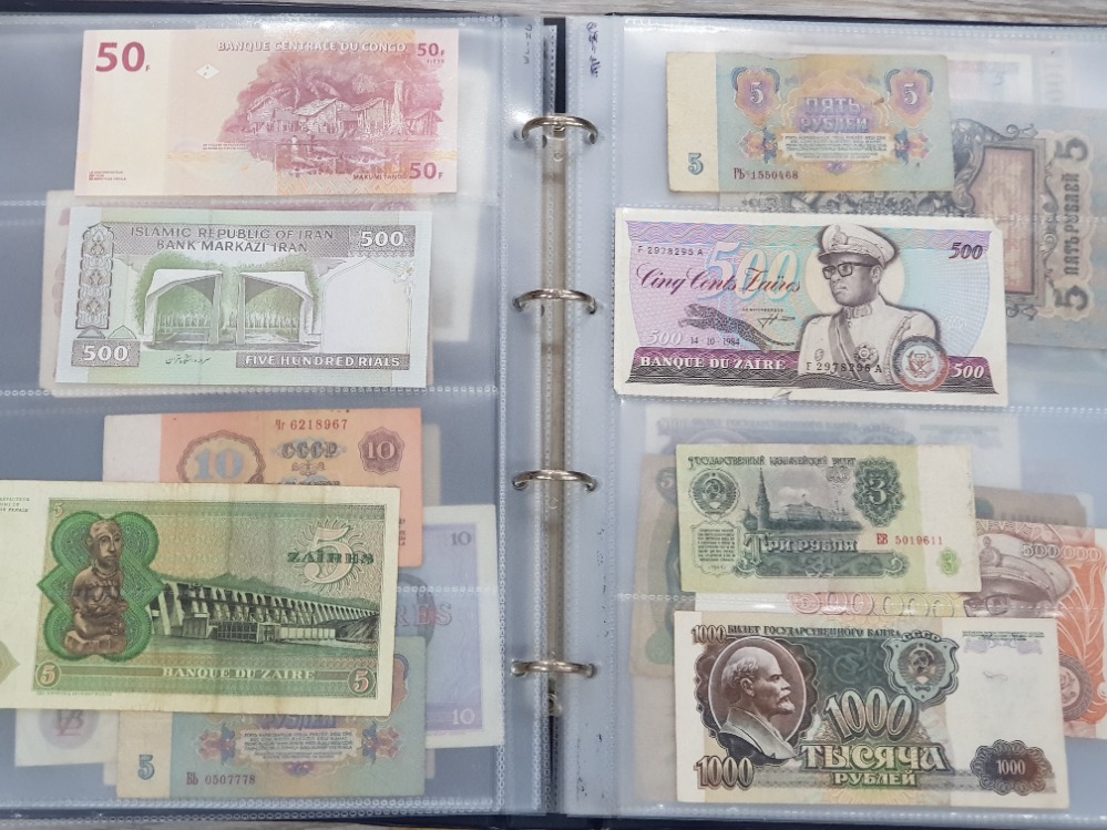 LARGE QUANTITY OF WORLDWIDE BANKNOTES SOME IN ALBUM APPROXIMATELY 300 - Image 2 of 3