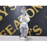 LLADRO FIGURE 5471 SAD SAX CLOWN