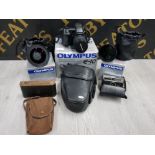 COLLECTION OF OLYMPUS CAMERAS AND RELATED ITEMS