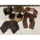 VINTAGE FUR STOLES AND CAPES TO INCLUDE SILVER FOX