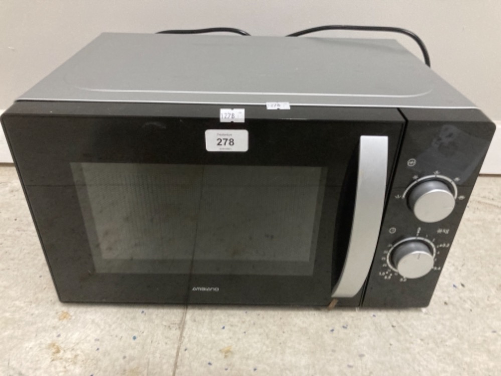 AN AMBIANO MICROWAVE IN BLACK