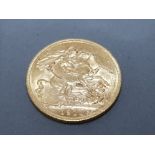 22CT GOLD 1911 FULL SOVEREIGN COIN