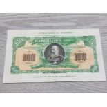 BANK OF ENGLAND BRITISH WATERLOW AND SONS, SPECIMEN PROMOTIONAL NOTE, CONTROL VIGNETTE OF KING