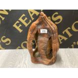 A STUDIO POTTERY SCULPTURE BY ASHLEY FRASER ORGANIC FORM SIGNED TO BASE 34CM HIGH