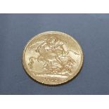 22CT GOLD 1912 FULL SOVEREIGN COIN