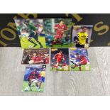 7 SIGNED PICTURES OF LIVERPOOL PLAYERS INCLUDES IAN RUSH, PAUL INCE, STEVE MCMANAMAN, ROBBIE FOWLER,