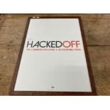 A HACKED OFF CAMPAIGN POSTER SIGNED BY HUGH GRANT 58 X 40CM