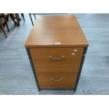 A LAMINATE TWO DRAWER FILING CABINET 48 X 73.5 X 48CM