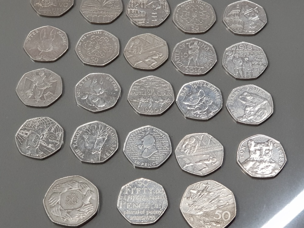 33 DIFFERENT COMMEMORATIVE 50 PENCE PIECES NICE CONDITION - Image 3 of 3