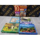 5 BOXED JIGSAWS INCLUDES PHOTOMOSAICS V&A MUSEUM KING PUZZLE ETC