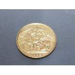 22CT GOLD 1893 FULL SOVERIGN COIN