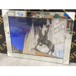 REPRODUCTION PHOTOGRAPH OF ROBERT THE BRUCE, ABERDEEN APPLIED GLITTER DECORATION IN BEVELLED