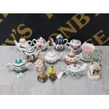 A LOT OF MISCELLANEOUS MINIATURE TEAPOTS FROM THE MINIATURE TEAPOT COLLECTION