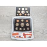 2 ROYAL MINT UK 1999 AND 2001 PROOF YEAR SETS COMPLETE IN ORIGINAL CASES WITH CERTIFICATES