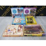 6 BOXED JIGSAW PUZZLES INCLUDES WADDINGTONS VARIANT VISTA 1200 ETC