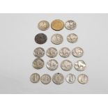 VARIOUS OLD SILVER COINS FROM THE UNITED STATES OF AMERICA GOOD GRADES
