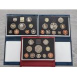 3 ROYAL MINT UK PROOF SETS DATING 1997 1998 AND 1999