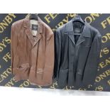 2 MENS LAKELAND LEATHER JACKETS BOTH SIZE 44