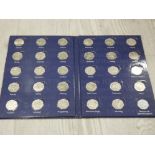 A 30 PIECE COLLECTION OF OLYMPICS 50 PENCE PIECES HOUSED IN ORIGINAL ALBUM