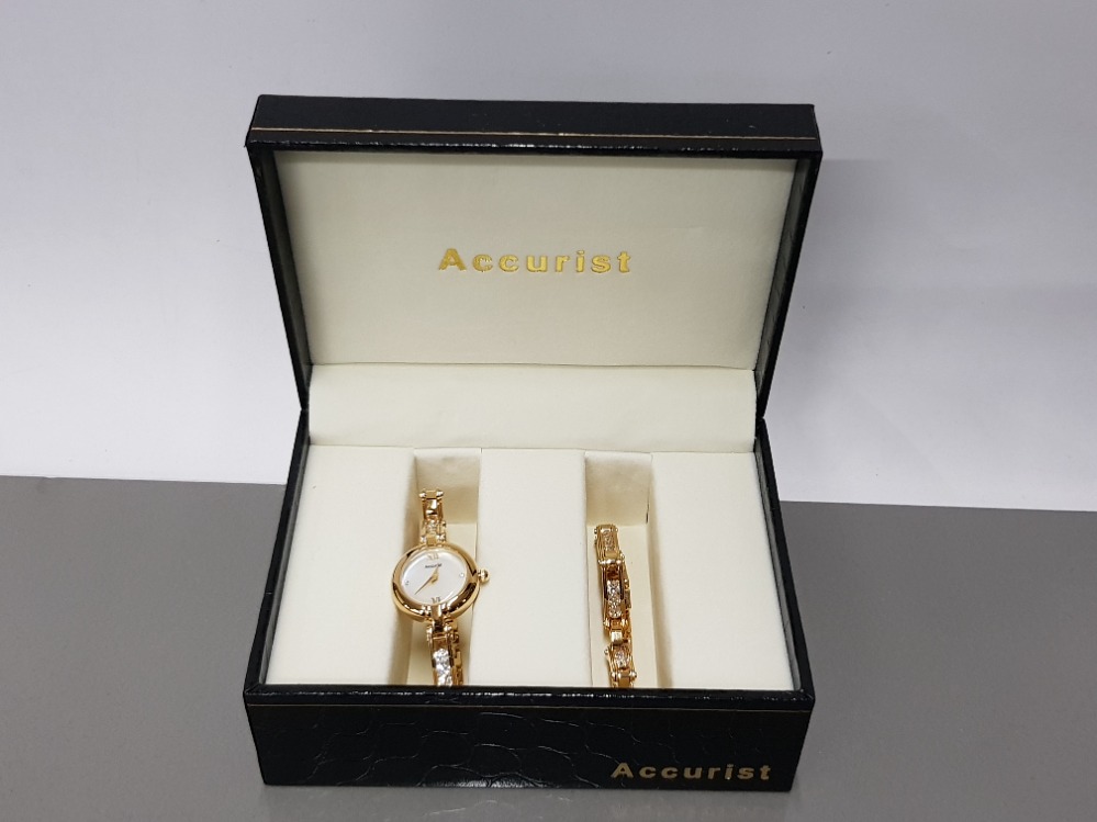 ACCURIST 2 PIECE GIFT SET INCLUDES BRACELET AND WATCH WITH MOTHER OF PEARL FACE - Image 4 of 4