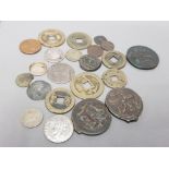 MISCELLANEOUS OLD WORLD COINAGE INCLUDING 1680 MAUND 4D AND CASH COINS