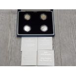 ROYAL MINT UK 2004 2005 2006 AND 2007 SILVER PIEDFORT PROOF COINS IN CASE OF ISSUE WITH CERTS