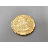 22CT GOLD 1879 QUEEN VICTORIA YOUNG HEAD FULL SOVEREIGN