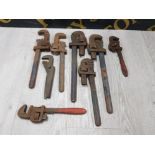 A QUANTITY OF MONKEY WRENCHES MAINLY RECORD