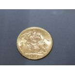 22CT GOLD 1912 FULL SOVEREIGN COIN