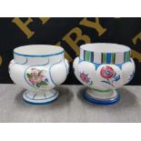 2 ROYAL DOULTON FLORAL PATTERNED VASES