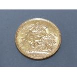 22CT GOLD 1901 FULL SOVEREIGN COIN