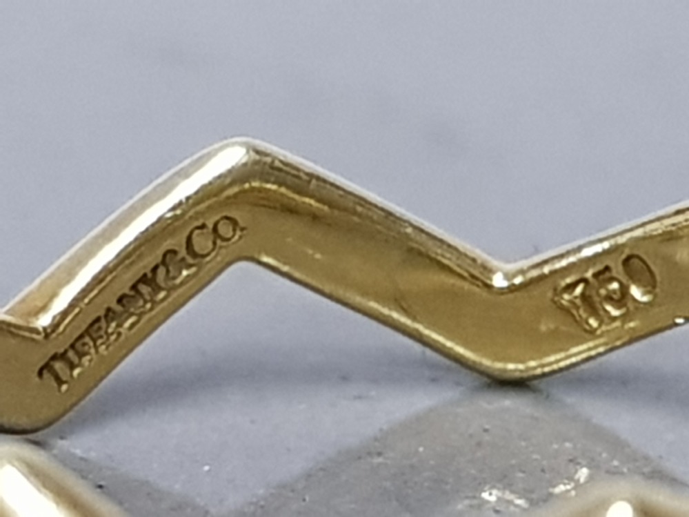 18CT YELLOW GOLD TIFFANY AND CO PALOMA PICASSO ZIG ZAG RING SIZE M1/2 3.2G - Image 3 of 3