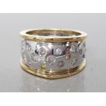 FANCY COLOUR DIAMOND RING WITH VARIOUS COLOURED DIAMONDS 1.38CTS TOTAL SET IN 18VT YELLOW GOLD