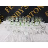 A QUANTITY OF SHERRY DRINKING GLASSES