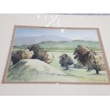 WATERCOLOUR TITLED A VIEW FROM FORD CASTLE SIGNED AND DATED S R COULSON 97