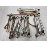 COMBINATION SPANNERS HEAVY DUTY WITH VARIOUS SIZES SMALL TO LARGE