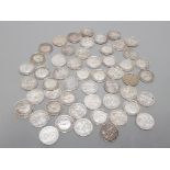 APPROXIMATELY 50 PRE 1920 SILVER 3D COINS