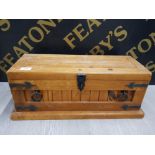 DECORATIVE MEXICAN PINE CHEST 56X23X21 CM