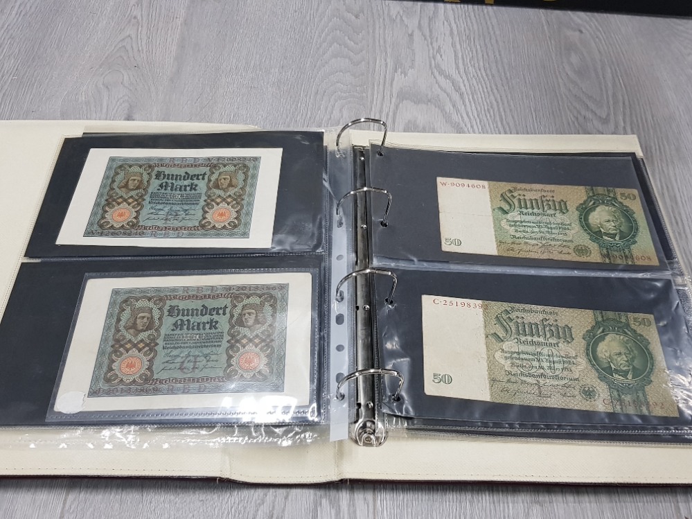 ALBUM CONTAINING MAINLY GERMAN BANKNOTES - Bild 4 aus 6