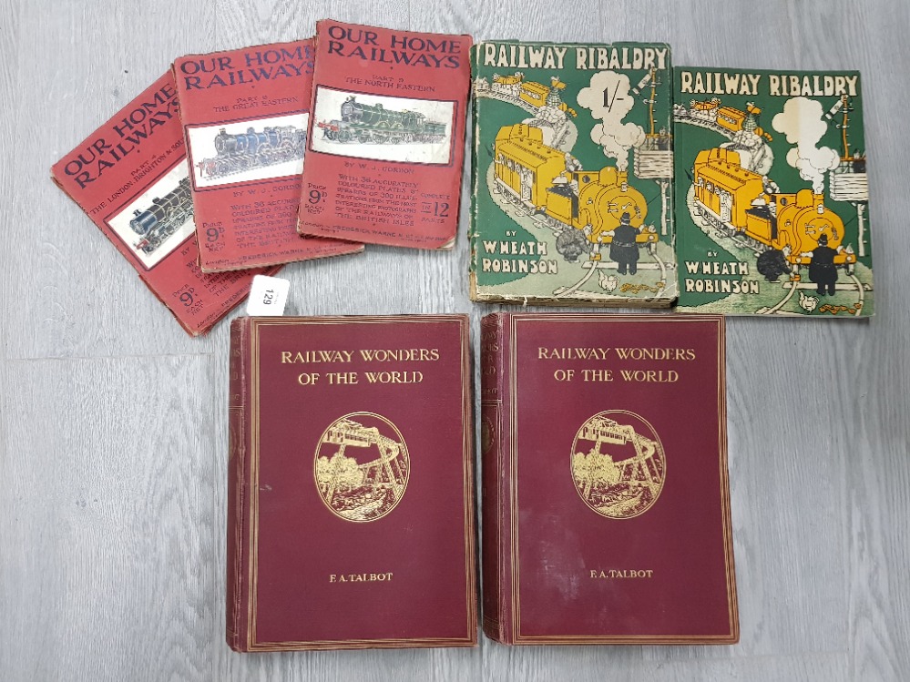 VINTAGE RAILWAY MAGAZINES AND BOOKS INCLUDING OUR HOME, RAILWAY RIBALDRY AND RAILWAY WONDERS OF