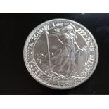 BRITANNIA 2014 2 POUND 1 OUNCE FINE SILVER BULLION UNC