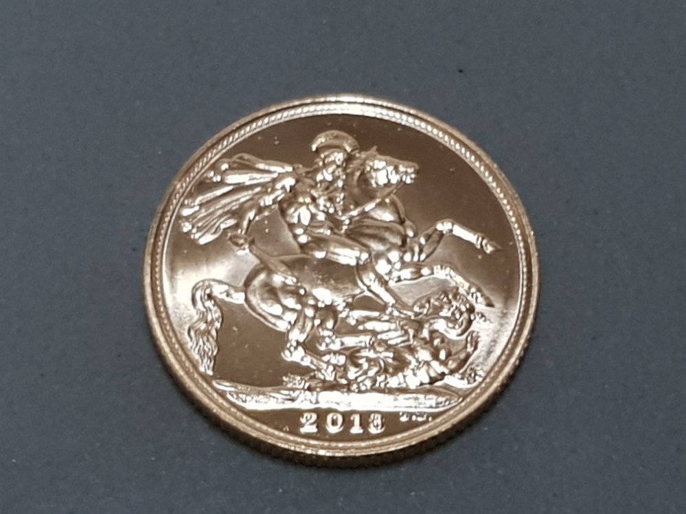 22CT GOLD 2013 FULL SOVEREIGN COIN - Image 2 of 3