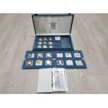 ROYAL MINT SILVER PROOF MILLENNIUM COLLECTION OF 21 SILVER PROOF COINS ALL WITH INDIVIDUAL