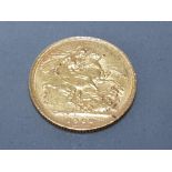 22CT GOLD 1900 FULL SOVEREIGN COIN