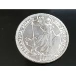 BRITANNIA 2014 2 POUND 1 OUNCE FINE SILVER BULLION UNC